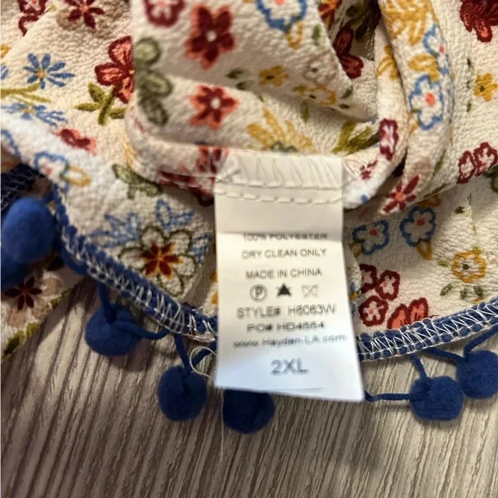 Hayden Los Angeles Women's Floral Print Sleeveless Top Multicolor Size 2XL NWT - Picture 6 of 9